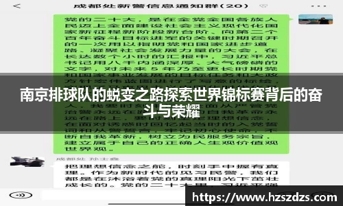 南京排球队的蜕变之路探索世界锦标赛背后的奋斗与荣耀